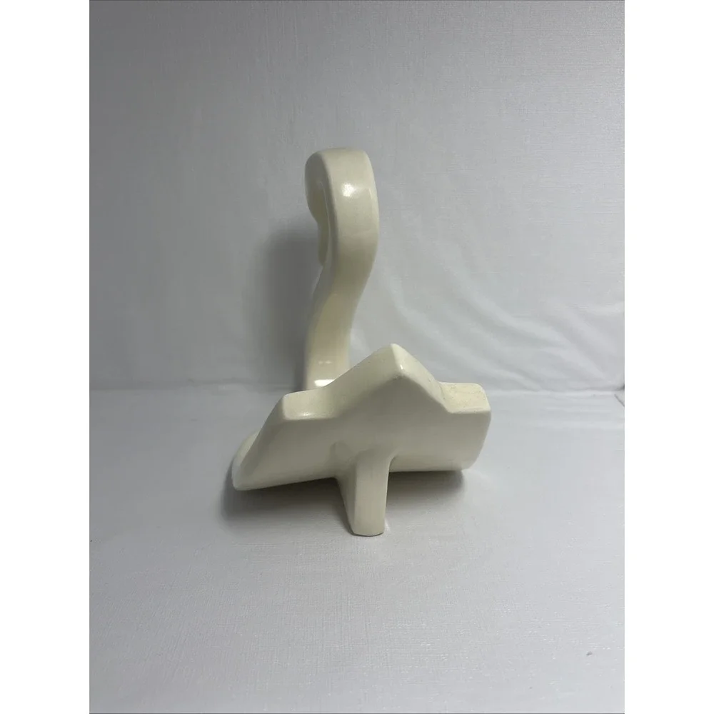 Vintage Beige Ceramic Swan Hand Towel Wash Cloth Holder Soap Bathroom Decor